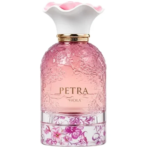 Lattafa Petra Viola 100ml - Frasco Perfume Lattafa Petra Viola 100ml frasco árabe mujer floral frutal gourmand frambuesa violeta algodón de azúcar sándalo