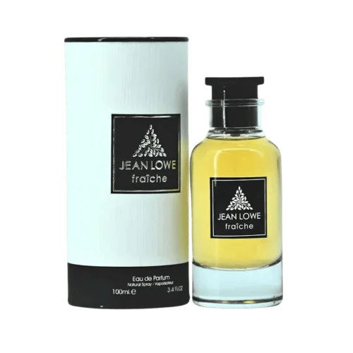 Maison Alhambra Jean Lowe Fraiche 100ml - Frasco y caja Maison Alhambra Jean Lowe Fraiche 100ml frasco con caja perfume árabe hombre amaderado especiado oud cacao azafrán cuero