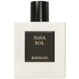 Perfume Rayhaan Nava Sol 100ml frasco árabe unisex floral amaderado almizclado sapodilla ambreta magnolia violeta sándalo