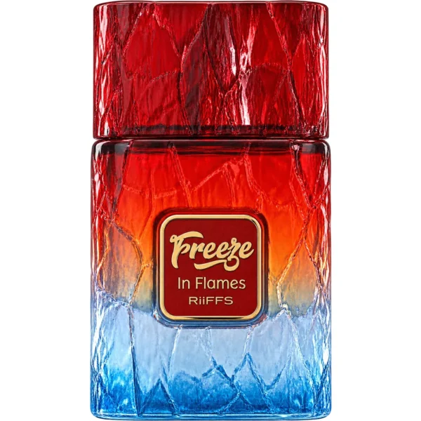 Perfume RiiFFS Freeze in Flames 100ml frasco árabe unisex aromático frutal frambuesa maracuyá hierbabuena cedro ámbar