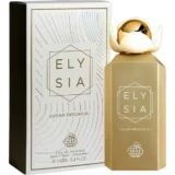 Fragrance World Elysia Sugar Patchouli 100ml frasco con caja perfume árabe unisex ambarado vainilla pachulí oud